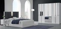 4-Tlg. Schlafzimmer-Set Mit Bett, Nachttischen & Kleiderschrank