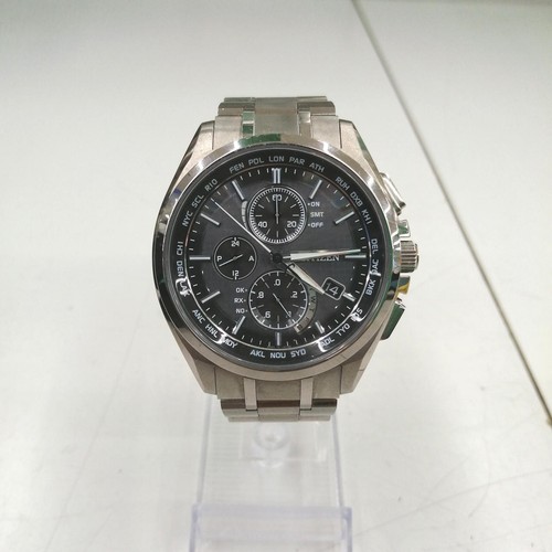 Citizen Eco-Drive H804-T018696 Radio Contrôlée Argent Noir Solaire Montre Hommes - Photo 1 sur 6