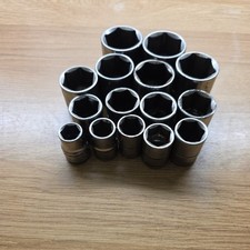 Blue Point 3/8" Shallow Socket Set 10mm-24mm - As sold by Snap On