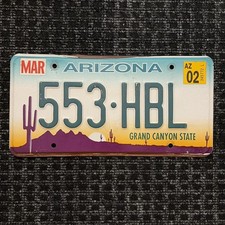 Original US Auto Kennzeichen Nummernschild USA  Arizona Grand Canyon State