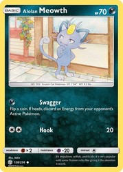Alolan Meowth 128/236 Reverse Holo Common SM - Cosmic Eclipse