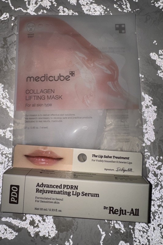 🌸lot Of 2 Dr Re Ju-All Lip Serum Pdrn & Medicube Collagen Mask K Beauty Skin