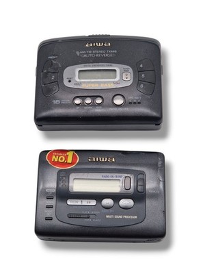  AIWA Stereo Cassette Player Walkman HS-RX748 + HS TX448 DEFEKT Bastler  