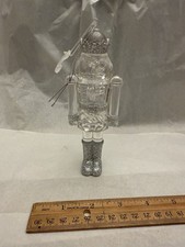 Holiday Time Clear Decorative Nutcracker Christmas Ornament 6  NEW