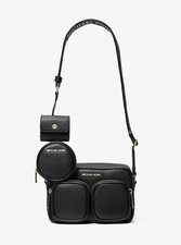Bolso Bandolera Michael Kors Jet Set Artículo MD Bolsillo Tecnología Adjunto Cuero Negro