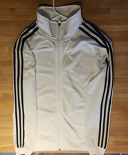 Adidas Men's White Warmup Track Jacket Full Zip Athletic Sportswear - Large