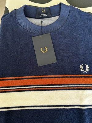 Fred Perry Reissues Striped Towelling Shirt Herren neu M8802