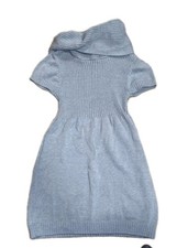 Strickkleid Gr. 122/128 pepperts grau m. Krag...