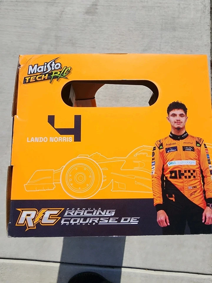 Maisto Tech 1:10 Formula 1 McLarenR/C Lando Morris #4 w/extra wheels - Image 3 of 3