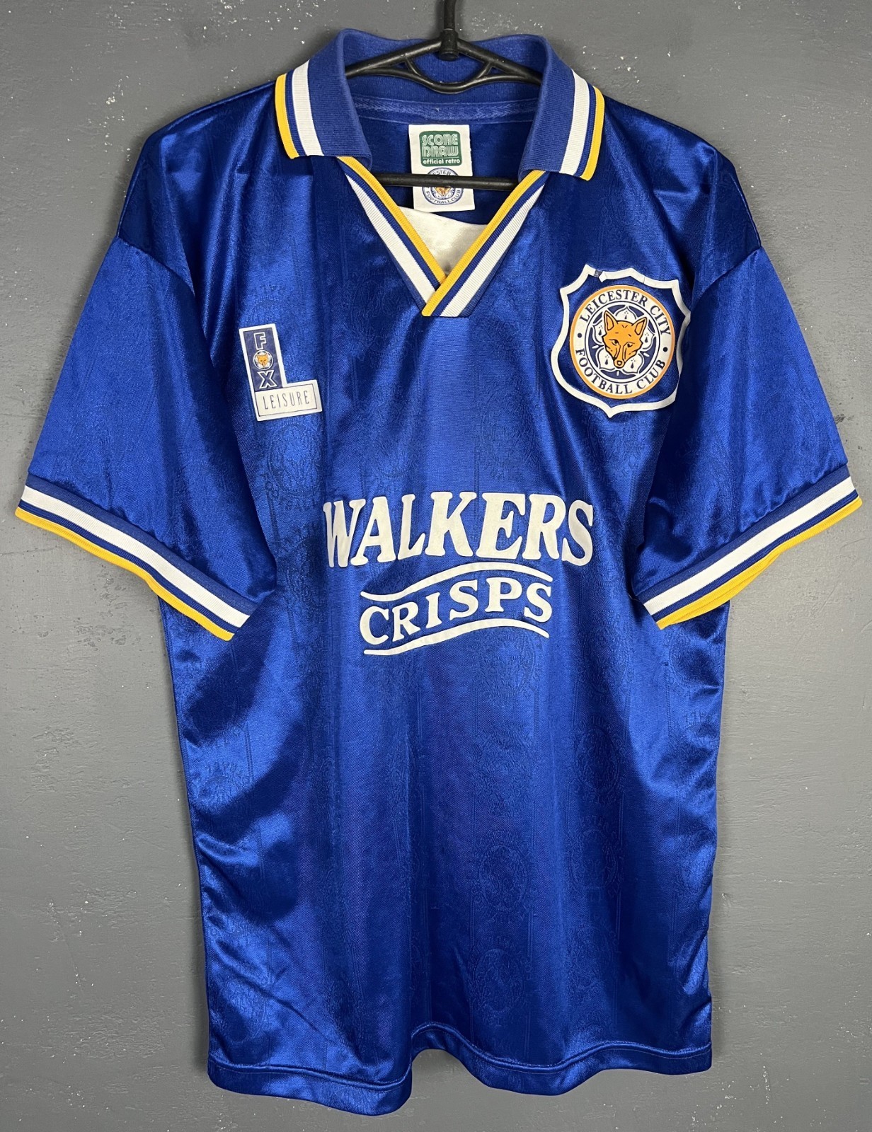 RETRO REPLICA MEN'S LEICESTER CITY 1994/1996 SOCCER FOOTBALL SHIRT JERSEY SIZE S