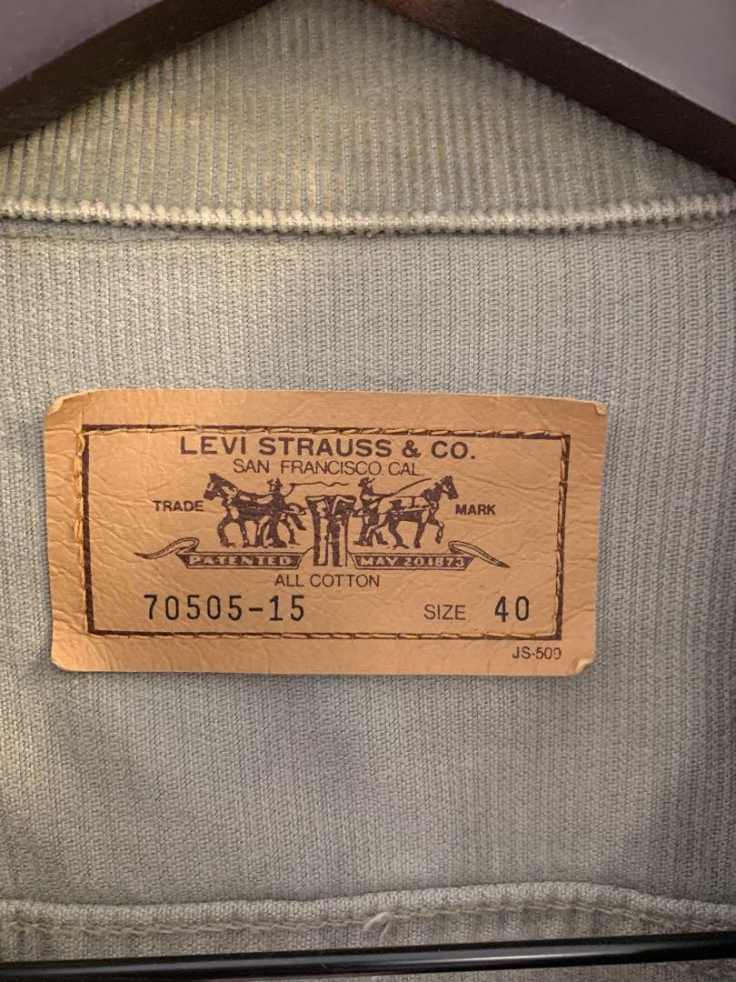 Rare. 90s Japanese design] Levi's Corduroy Jacket 70505 40 limited