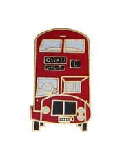 Double Decker Bus London Transport Front View Pin Badge