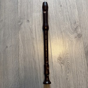 schotts concert made in germany bs 3493 part 2A Recorder 47cm Dark Wood Vintage