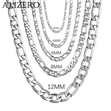 New Sterling Silver Thick Solid 925 Italy Men's Figaro Chain Necklace New 2026