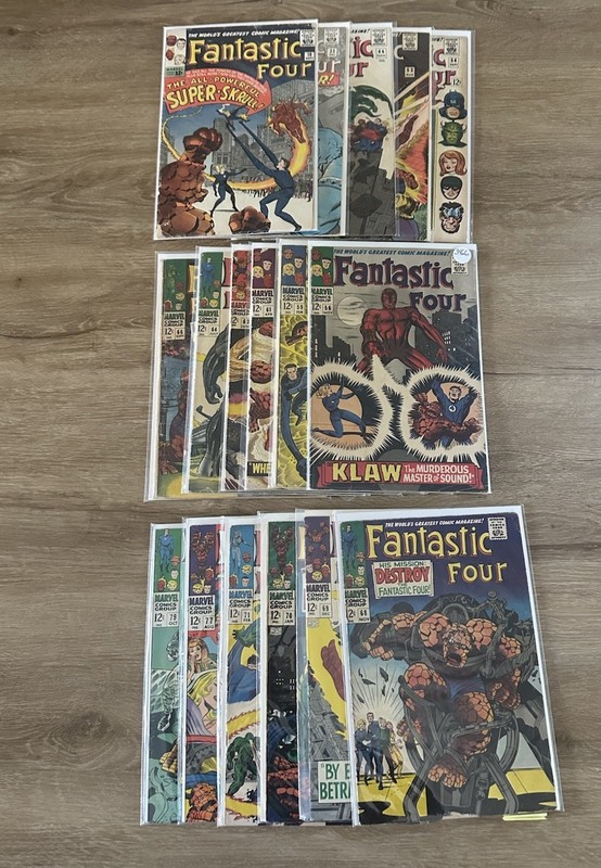 FANTASTIC FOUR Marvel COMIC LOT of 17 SILVER AGE #18-79 see desc for details