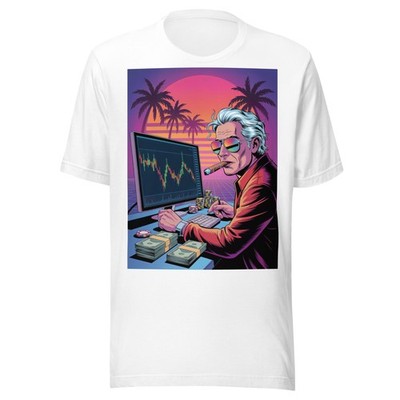 Day Trading Hustler Wolf Of Wall Street GTA6 Stock Broker XRP BTC Crypto T-Shirt