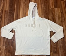 NoBull Women's Spellout Print Drawstring Hoodie Heather Yellow Size M