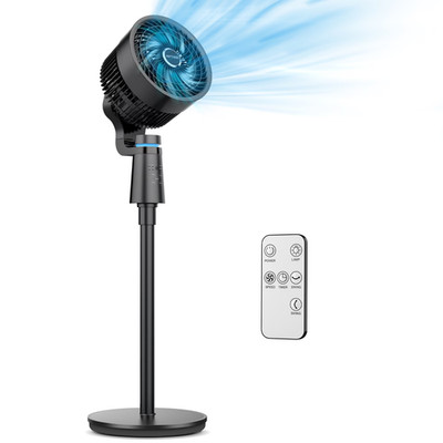 NFTIGB Pedestal Fans with Remote,75°+75° Oscillating Air Circulator Fan, 3 Speed