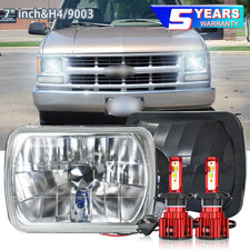 7x6" FIT Chevy C1500 C2500 C3500 1990-1999 Truck Pair led Headlights Hi/Lo Beam