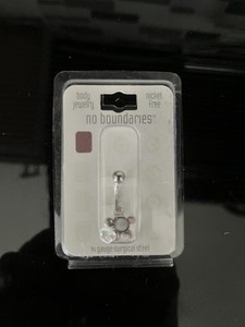 No Boundaries Nickel-Free Flower Belly Button Ring 14g Steel Silver Pink