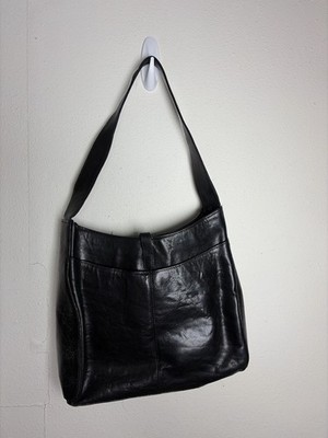 Wilsons Leather Black Shoulder Bag Pelle Studio Soft Leather Purse 10x10x4