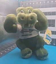 Vintage 1983 Dakin Muscle Gator Green Alligator Plush Crocodile 10  