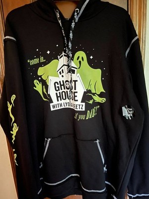 New Beetlejuice Lydia's House Glow in the Dark Pullover Hoodie 2X 54'' Chest HT !