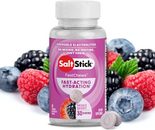 Electrolyte Fastchews - 60 Count Mixed Berry Chewable Tablets - Salt Tablets for