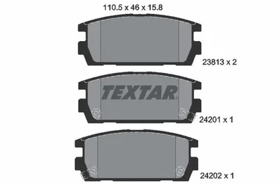 Plaquettes de frein 2381301 TEXTAR pour HYUNDAI TERRACAN - Photo 1/4