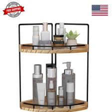 Corner Bathroom Counter Organizer,Vanity Countertop Storage Shelf  2-Tier Ru...