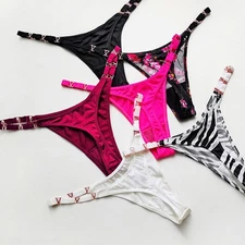 Womens Thongs Underwear Underpant Breathable G-string High Cut Lingeries