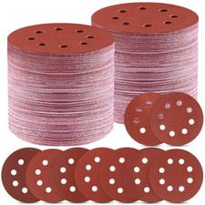 Giwiemi 150 PCS 5 Inch Sanding Discs, Premium Orbital 5 x 5 inches, Red 0.14 per gallon