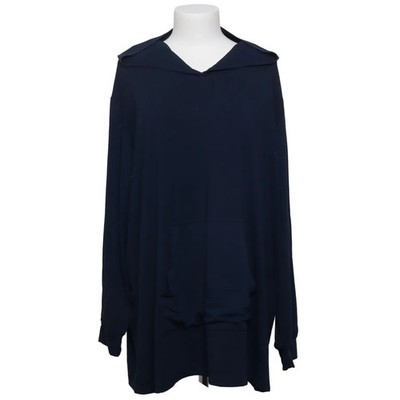 VRS, Kapuzenpullover, Größe: 52, Blau, Elasthan/Viskose, Einfarbig, Damen #oVy