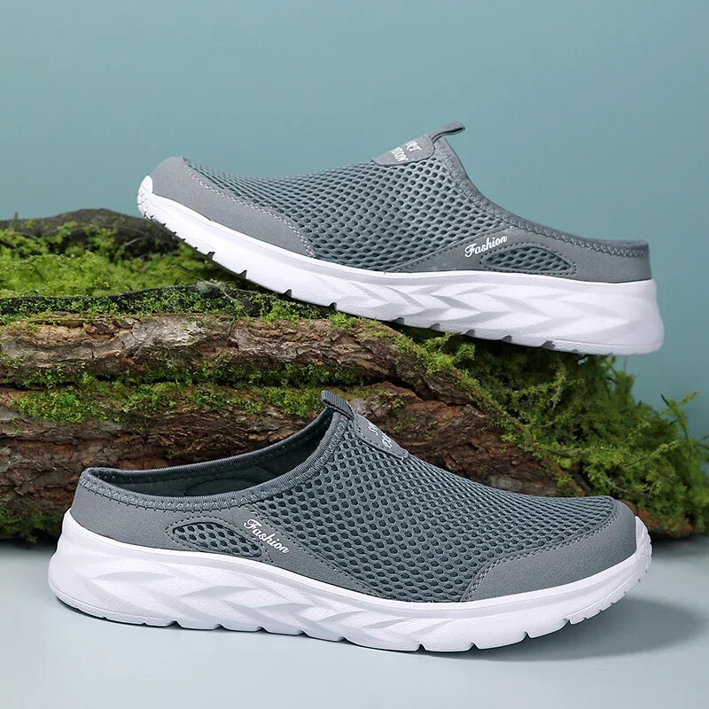 Men's Slip-on Mules Half Slippers Casual Walking Shoes Outdoor
