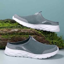 Men's Slip-on Mules Half Slippers Casual Walking Shoes Outdoor Backless Sneakers
