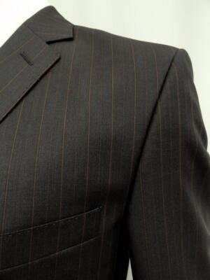 Versace Collection Wool Pinstripes Suit Jacket IT54 XL New