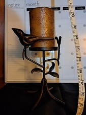 Rustic Candle Light Metal Home Decor Bird And Leaves  274 L65