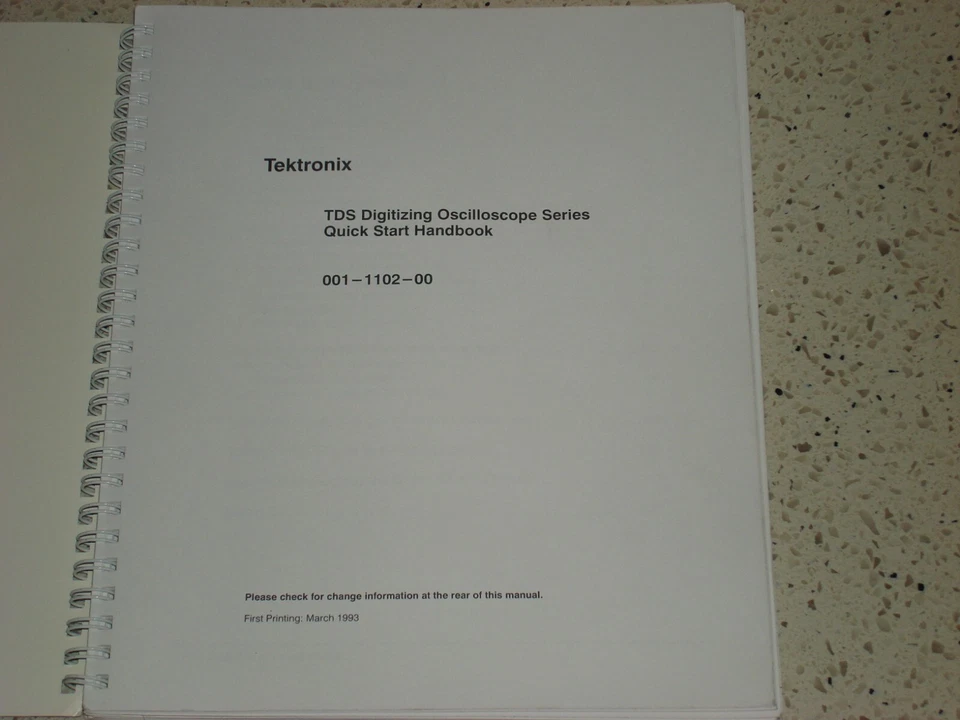 TEKTRONIX TDS Digitizing Oscilloscope Series (544/744/etc.) QUICK START HANDBOOK - Image 4 of 4