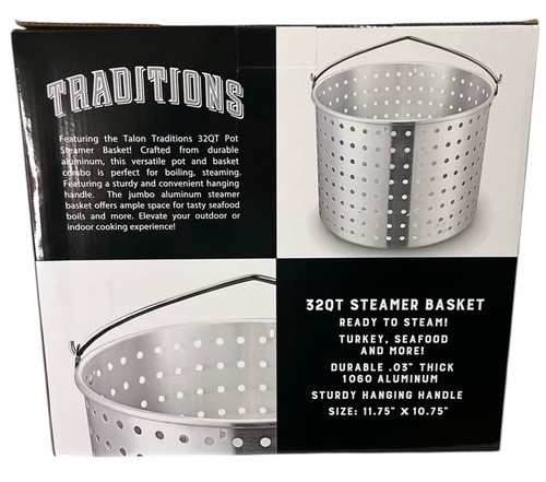 32-Qt Aluminum Steamer Basket / 11-3/4" x 10-3/4"/TRADITIONS by Talon Brand NEW - Picture 2 of 9