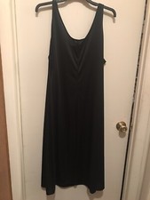 J.Jill Wearever Collection Shift Dress Size M Petite Black Pleated Elastic Waist