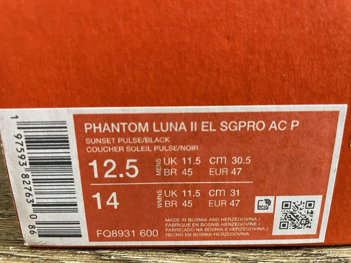 Nike Phantom Luna II Elite SG Pro AC P Cleats Sunset Pulse Sz 12.5 FQ8931-600 Nike Phantom Luna II Elite SG Pro AC P Cleats | Mercari main image 3