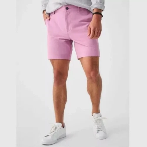 NWT FAHERTY $98 Men's All Day Shorts in Light Orchid Size 36 5" Inseam