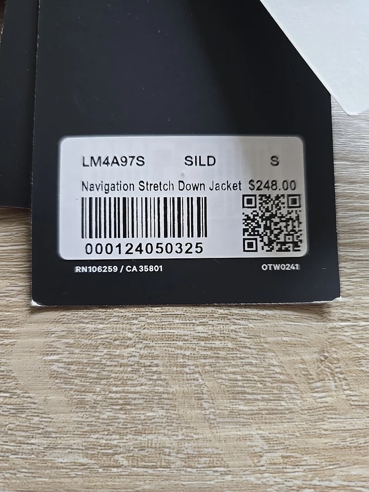 New Lululemon Mens Navigation Stretch Goose Down Jacket Gray Puffer Size Small - Image 2 of 4