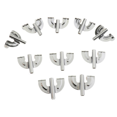 10x Chrom Bassdrum Krallen Kralle Haken Halterung Reparatur Ersatzteile Accs