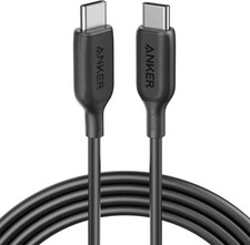 Anker Nylon USB-C Lightning Charging Cord for iPhone - 2ft, Black