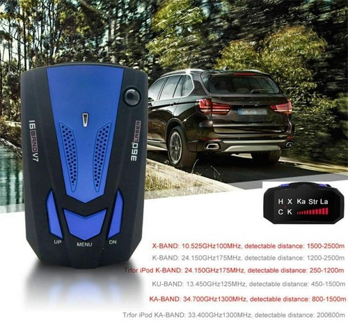 2021 Car Anti-Police Speeding Radar Detector Voice Alert 16 Band 360° GPS Camer - Picture 3 of 8