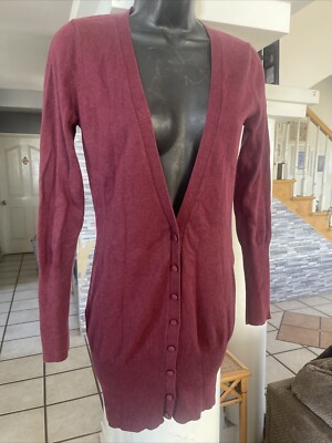 XXS burgundy cardigan sweater