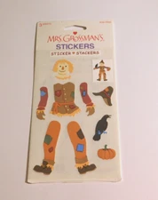 Mrs Grossman's Stickers Lot 3 Sheets Package Sticker Stackers Scarecrow HTF RARE