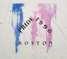 NOS Vintage 1990 Boston Pride Franceska Art Made in USA XL Shirt