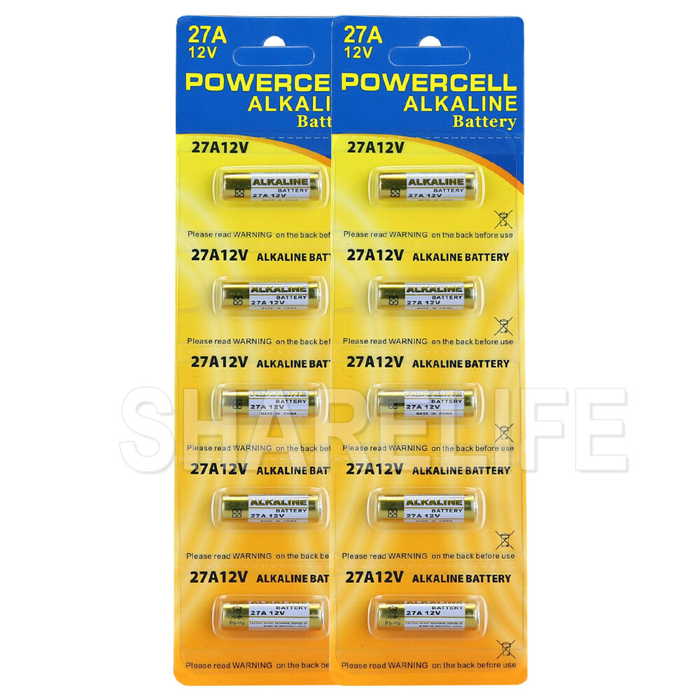 27A 12V MN27 LR27A L828 V27GA Alkaline Batteries Battery Garage Remote ...